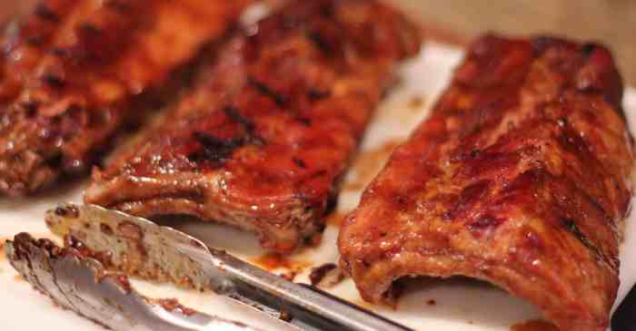 Bourbon bbq glazed baby back ribs