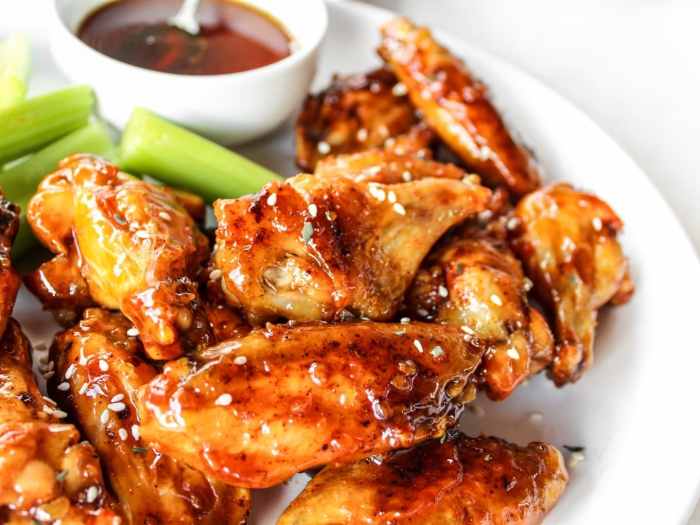 Honey garlic chicken wings