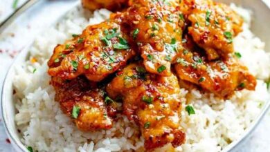 Honey garlic sesame chicken