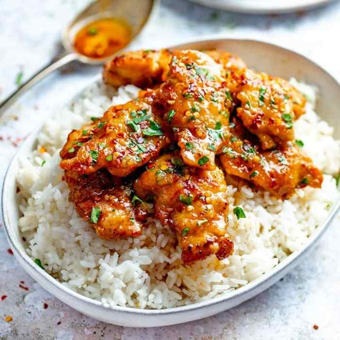 Honey garlic sesame chicken