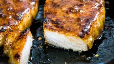 Quick and easy honey garlic pork chops