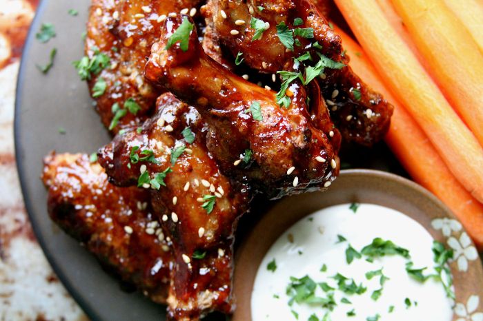 Wings garlic chicken honey sauce wing fingers lick delicious because want category re off they so will