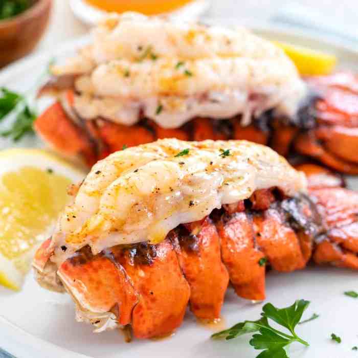 Easy broiled lobster tails