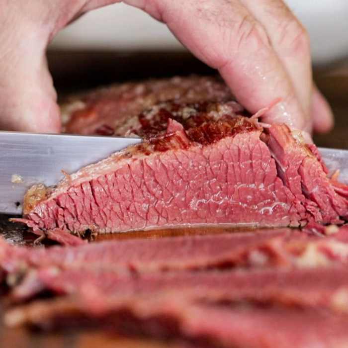 Braised corned beef brisket