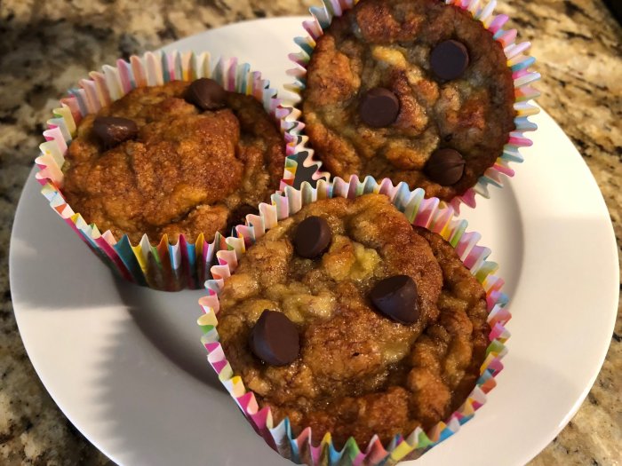 Lower carb banana protein muffins