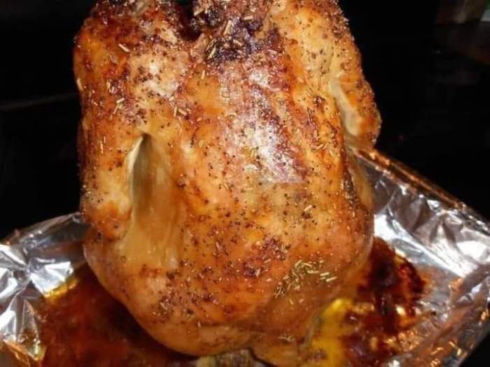 Baked beer can chicken