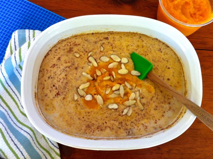 Slow cooker peaches and cream steel cut oatmeal