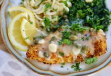 Air fryer chicken piccata