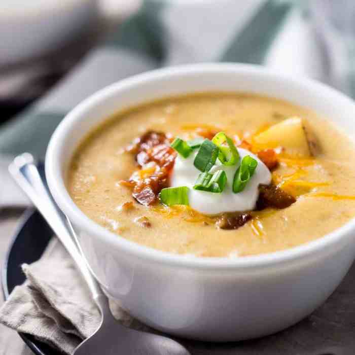 Loaded baked potato soup