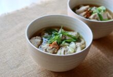 Chicken udon noodle soup