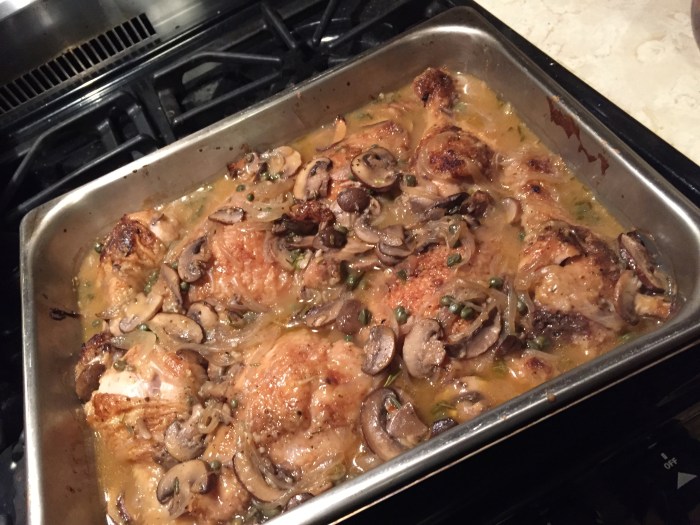 Oven baked chicken piccata