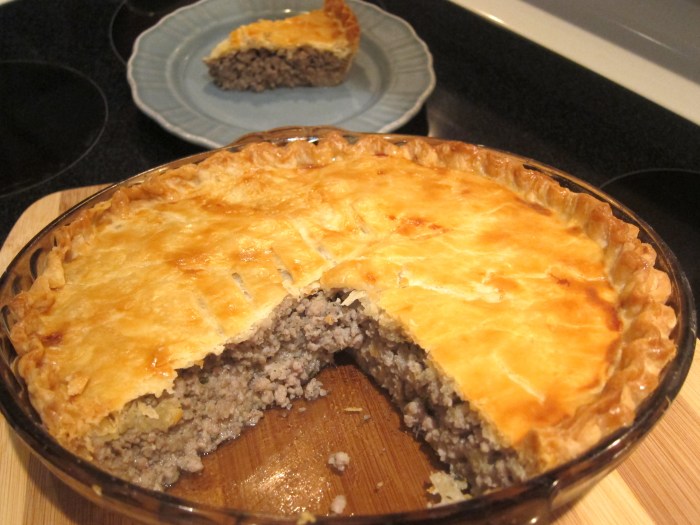 Tourtiere french canadian meat pie