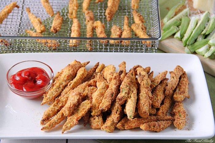 Indian okra in the air fryer kurkuri bhindi