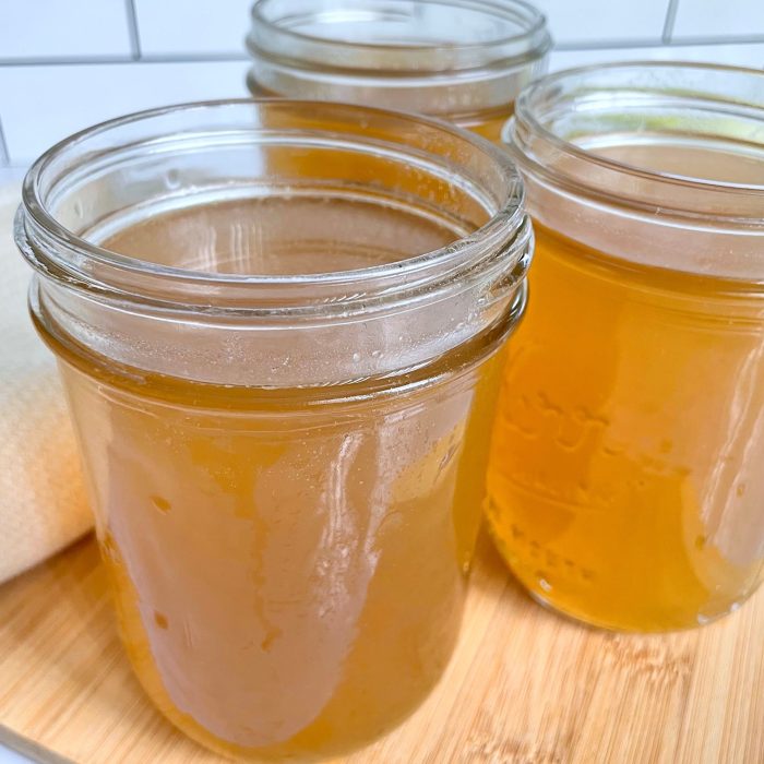 Slow cooker chicken bone broth