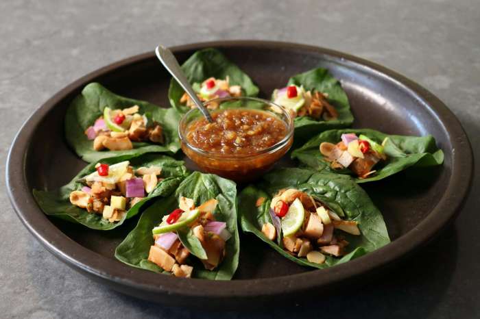 One bite thai flavor bomb salad wraps miang kham