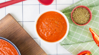 Spicy red bell pepper soup