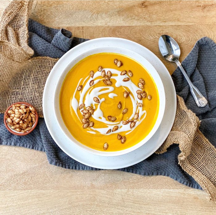 Curried butternut squash soup