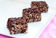 Easy puffed wheat cake