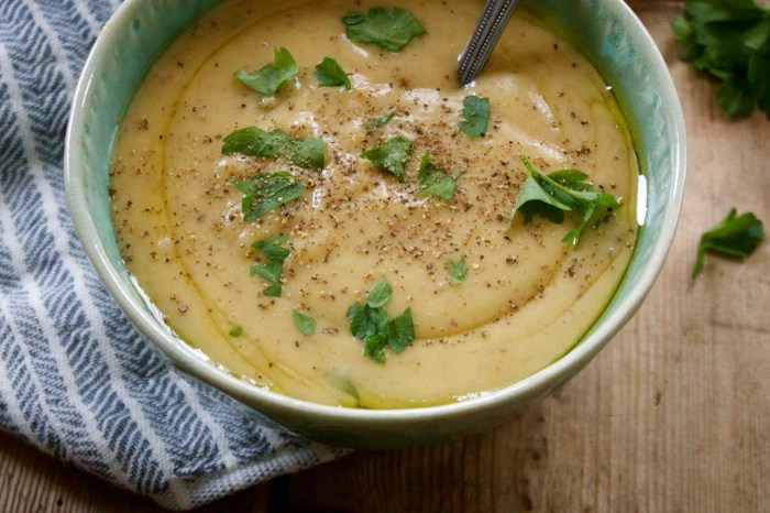 Creamy roasted parsnip soup