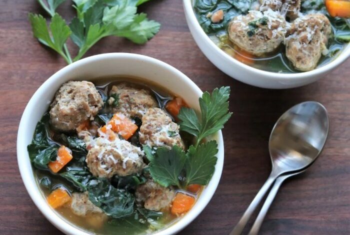 Instant pot italian wedding soup