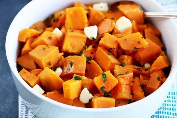 Pressure cooker sweet potatoes