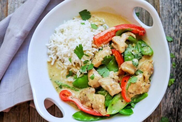 Instant pot thai style green curry chicken