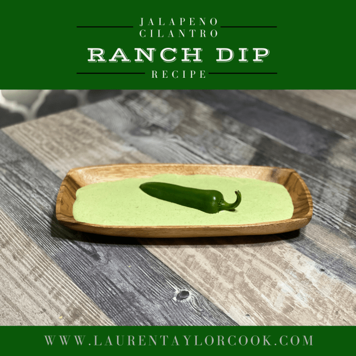 Jalapeno cilantro ranch dip