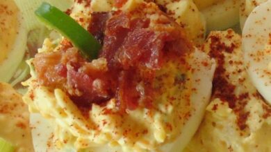 Jalapeno bacon cheddar deviled eggs