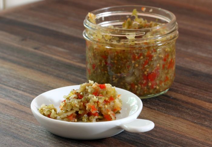 Cucumber and onion relish