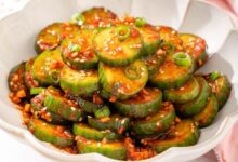 Refreshing korean cucumber salad