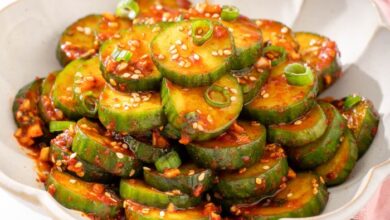 Refreshing korean cucumber salad