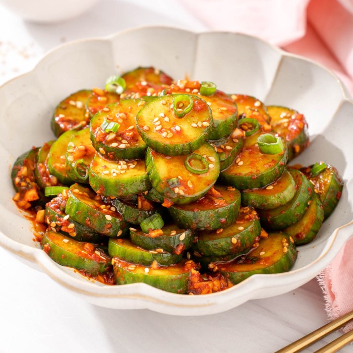 Refreshing korean cucumber salad