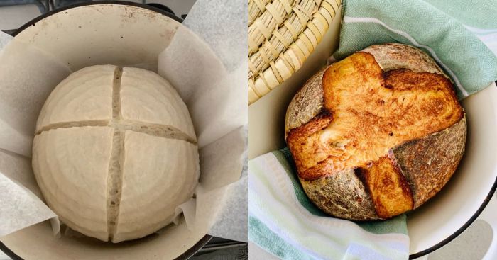 Long fermentation sourdough bread