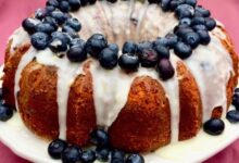 Easy lemon blueberry bundt cake