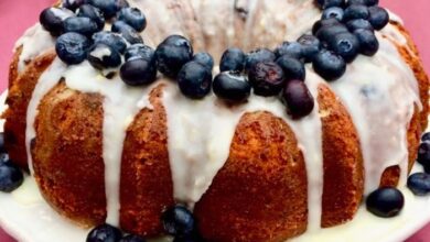 Easy lemon blueberry bundt cake