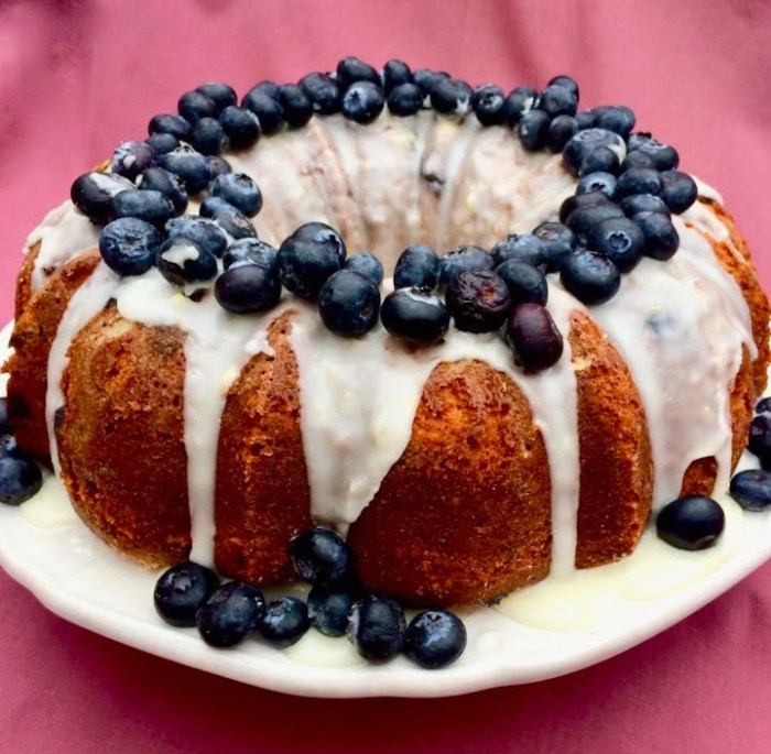 Easy lemon blueberry bundt cake