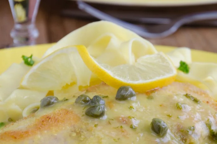 Lemon caper butter sauce