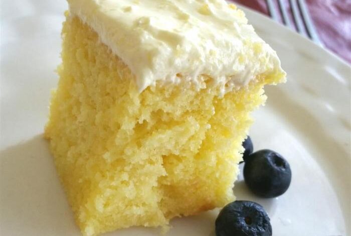 Lemon cooler cream cake