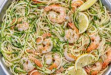 Last minute lemon spaghetti and shrimp