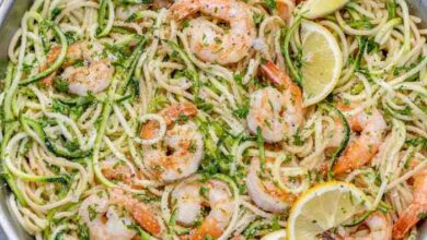 Last minute lemon spaghetti and shrimp