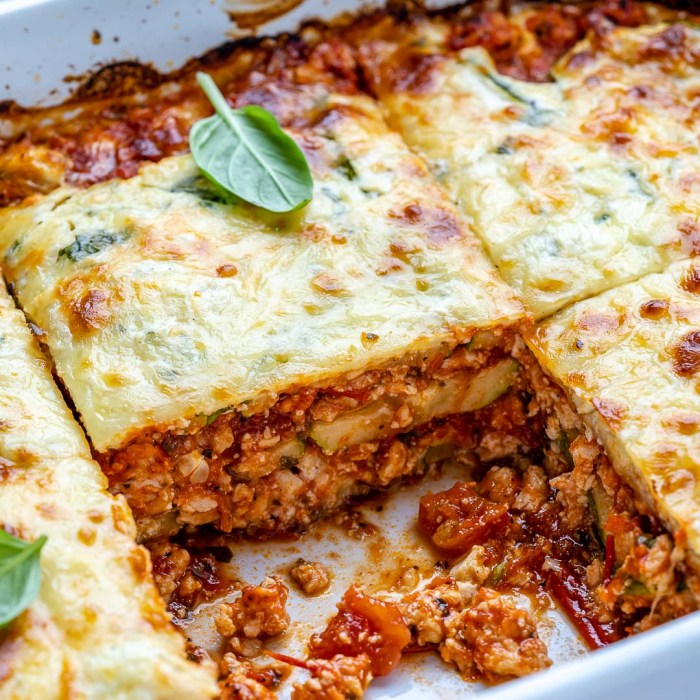 Zucchini low lasagna lasagana cleanfoodcrush