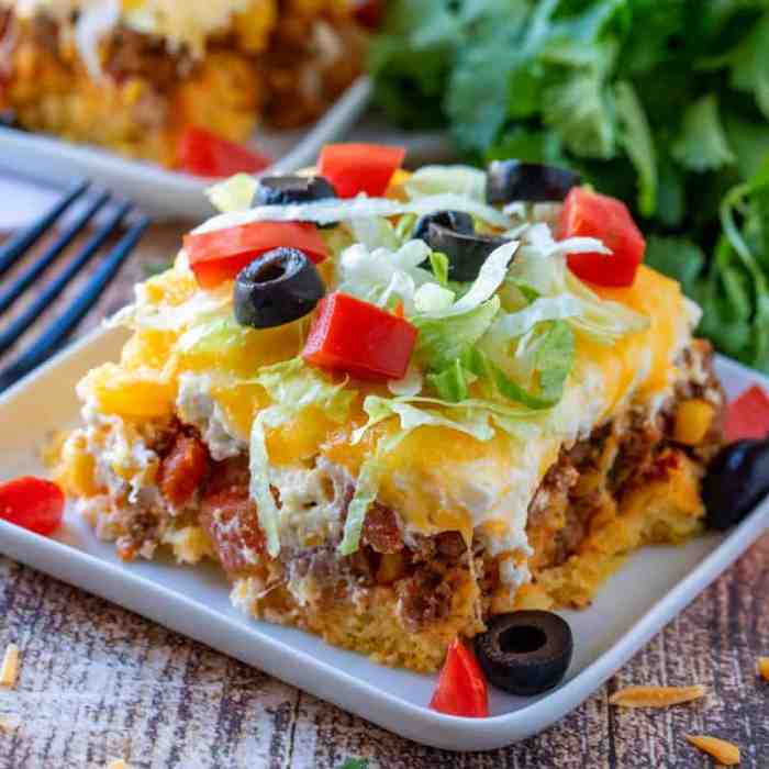 Mexican chicken taco casserole