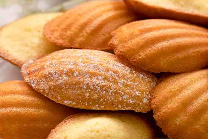 French butter cakes madeleines