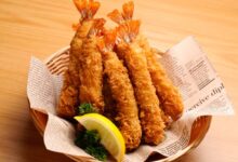 Panko breaded fried razor clams