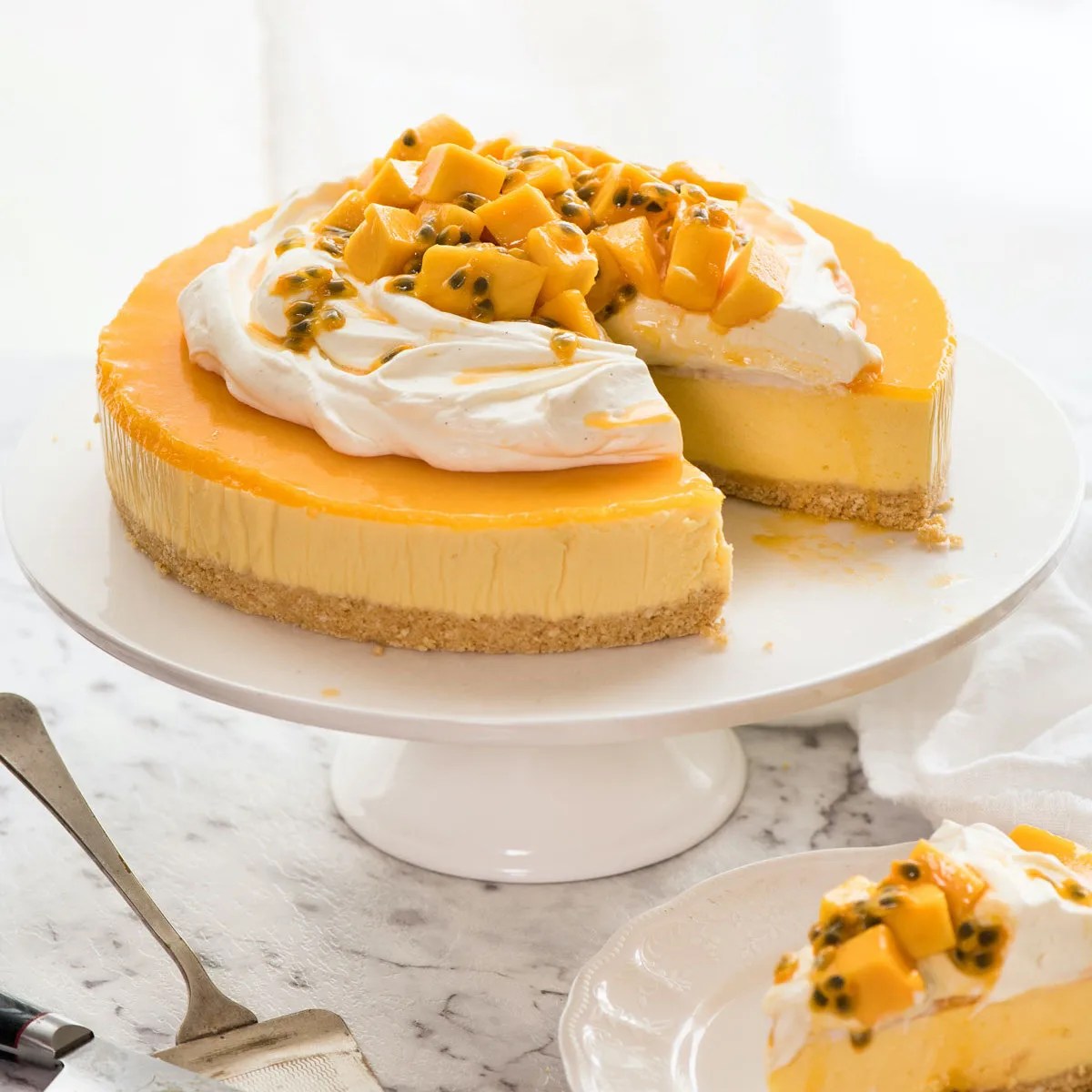 Mango cheesecake bake recipe time prep minutes mundo mangos me