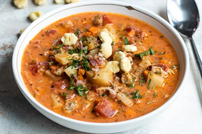 Chef johns manhattan clam chowder