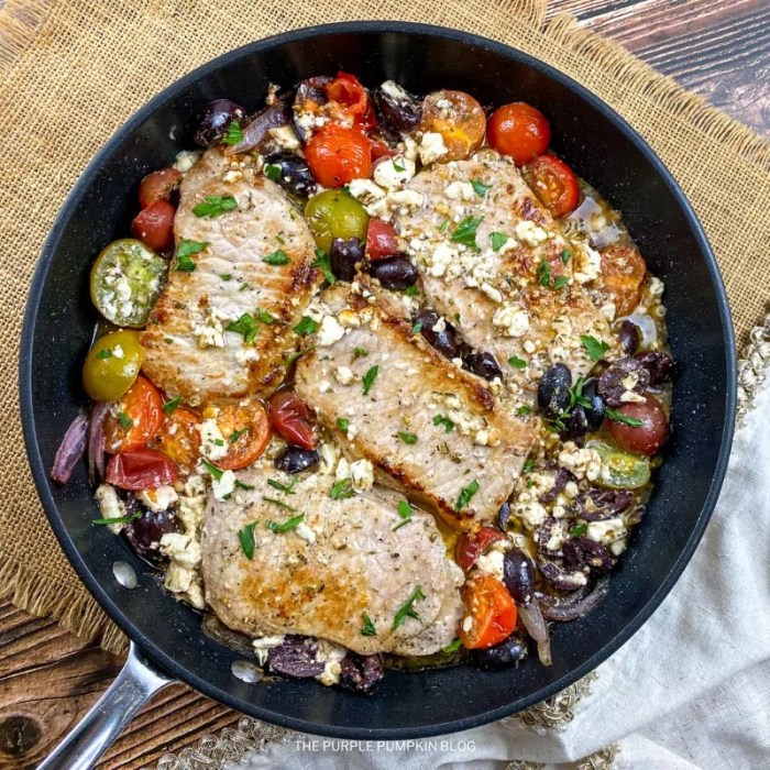 Mediterranean grilled pork chops