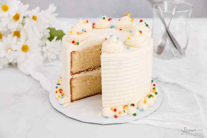 French vanilla cake with french vanilla buttercream frosting