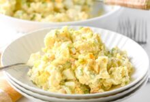 Grandmas creamy potato salad with sour cream