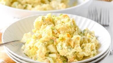 Grandmas creamy potato salad with sour cream